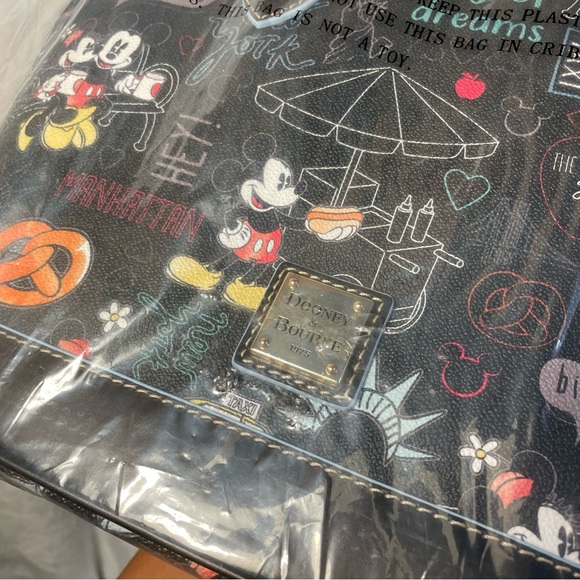 Dooney & Bourke Disney Mickey & Minnie New York City Zip Satchel NWT - Picture 12 of 12